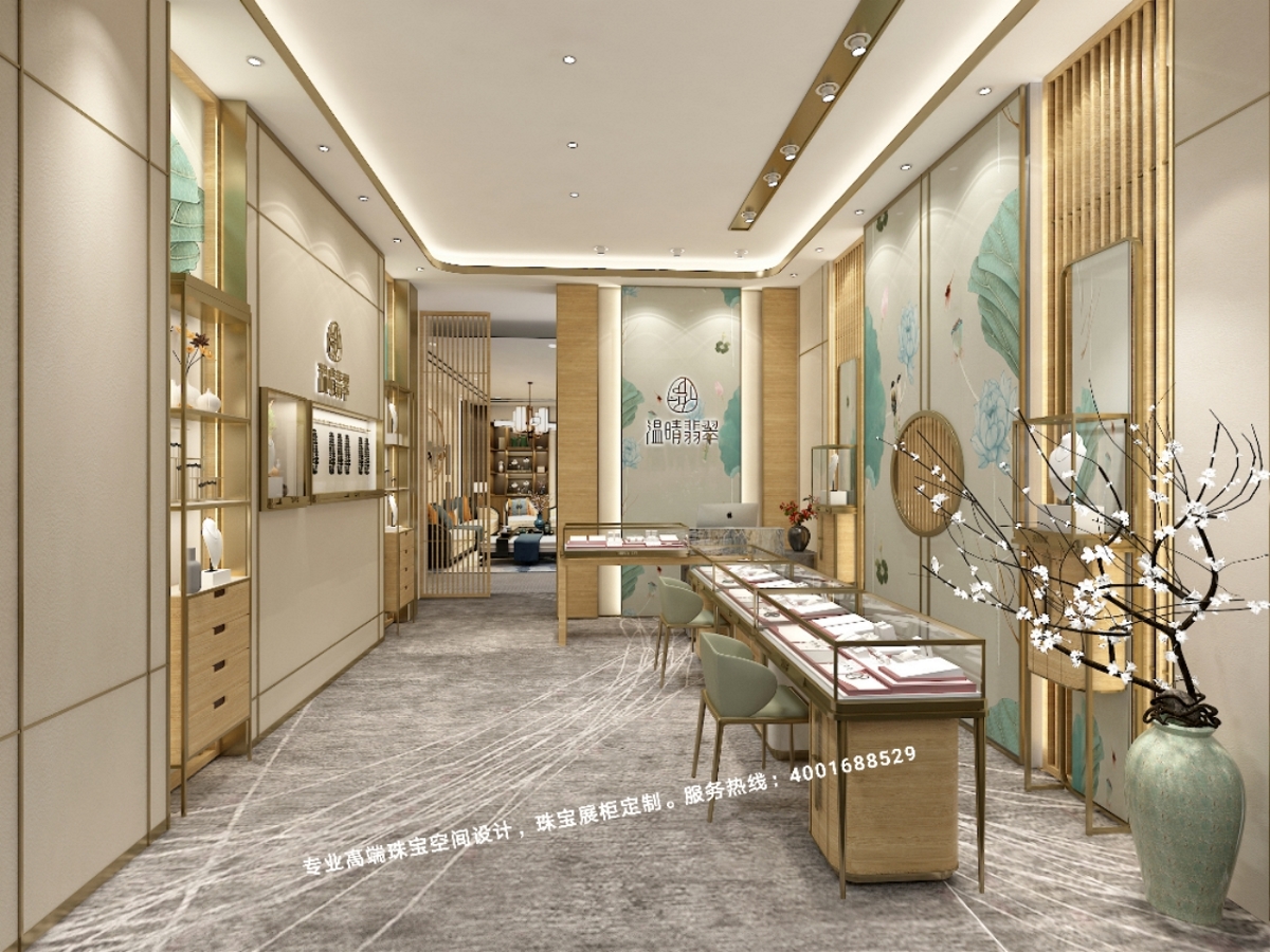 高端珠宝店设计公司 深圳珠宝展厅设计装修公司