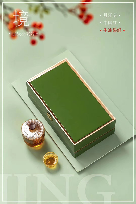 高档实木盒钢琴烤漆木盒陶瓷茶叶罐双罐木盒设计