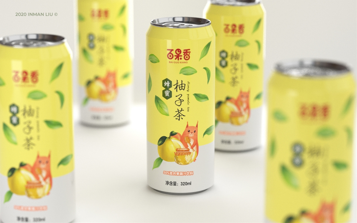 蜂蜜柚子茶 混合果汁饮料 · 百果香©刘益铭 原创作品