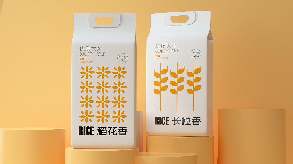 大米品牌系列插畫包裝設計