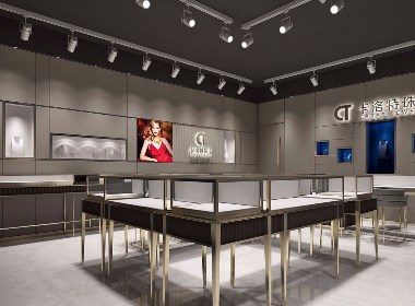 高端珠宝展厅设计效果图 轻奢现代珠宝店设计风格