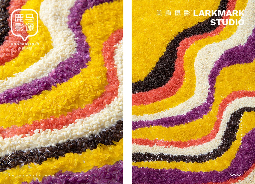电商农产品静物摄影丨来自云南的五彩大米×鹿马影像