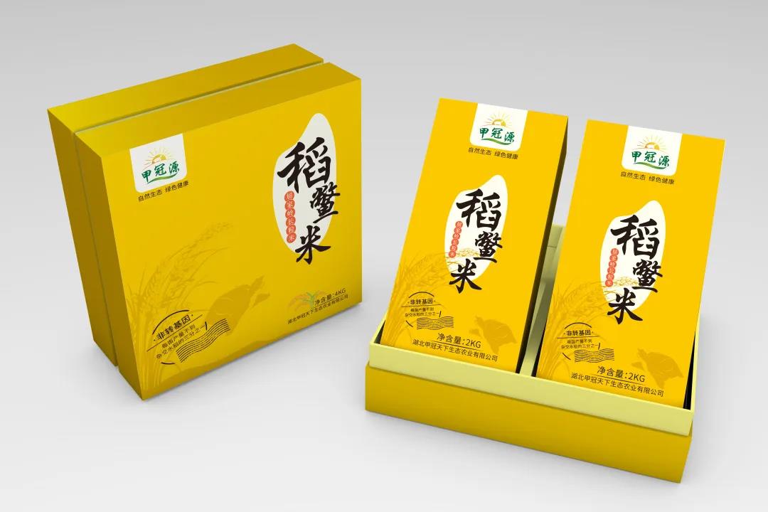 天得利项目案例 | 稻鳖米礼盒包装设计