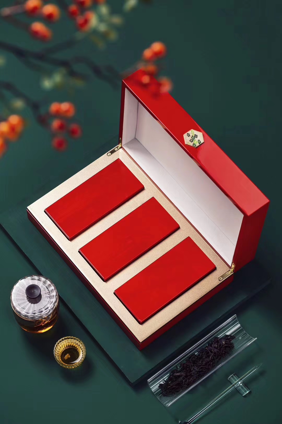 高档钢琴烤漆木盒大红袍水仙肉桂木盒包装礼盒