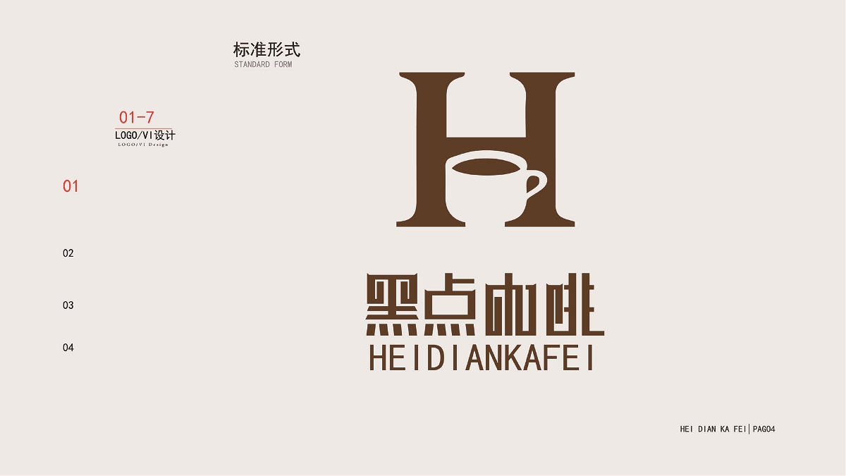 黑点咖啡品牌logo/VI提案
