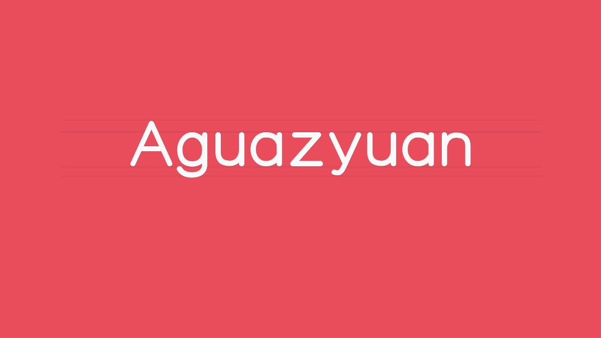 FONT DESIGN × Aguazyuan | 阿瓜准圆体 永久免费商用英文字体