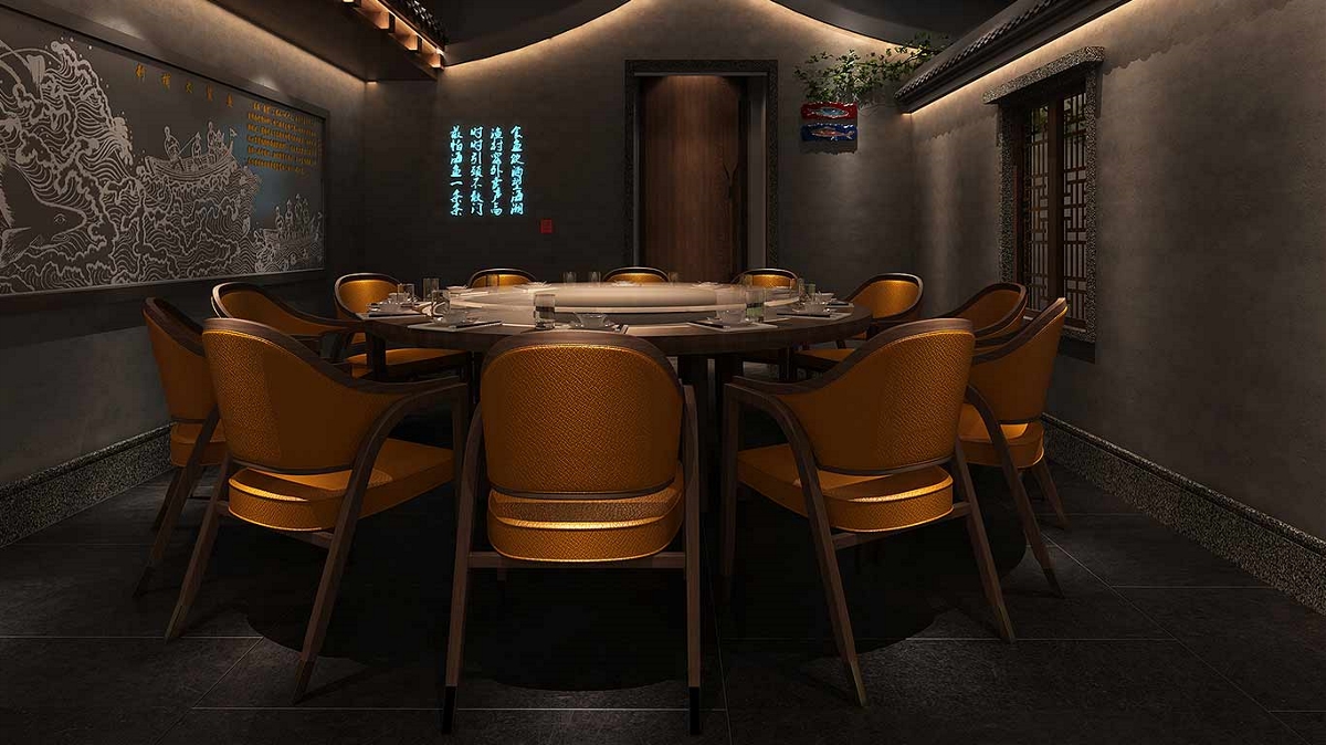 空间设计-玉环餐厅