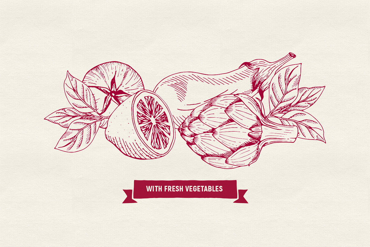 食品 蔬菜 果汁 酒水 包装设计欣赏 | 插画 手绘