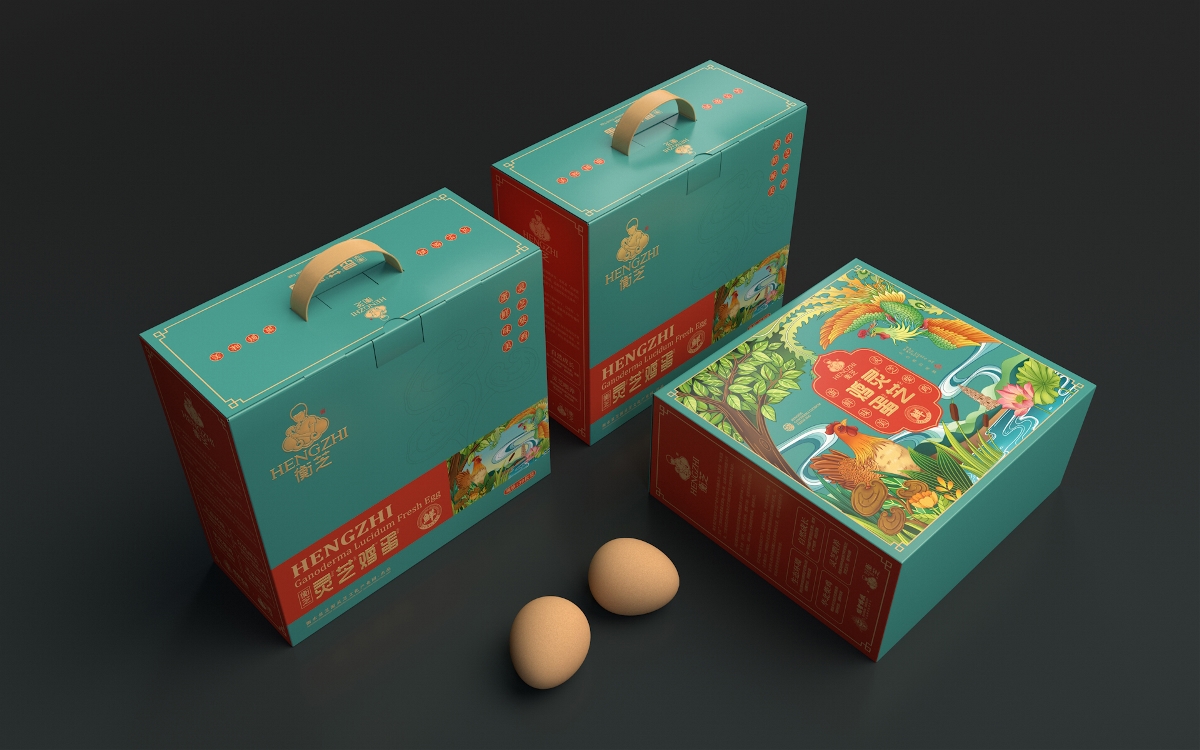 衡芝-灵芝鸡蛋包装设计|衡水瑞智博诚品牌设计