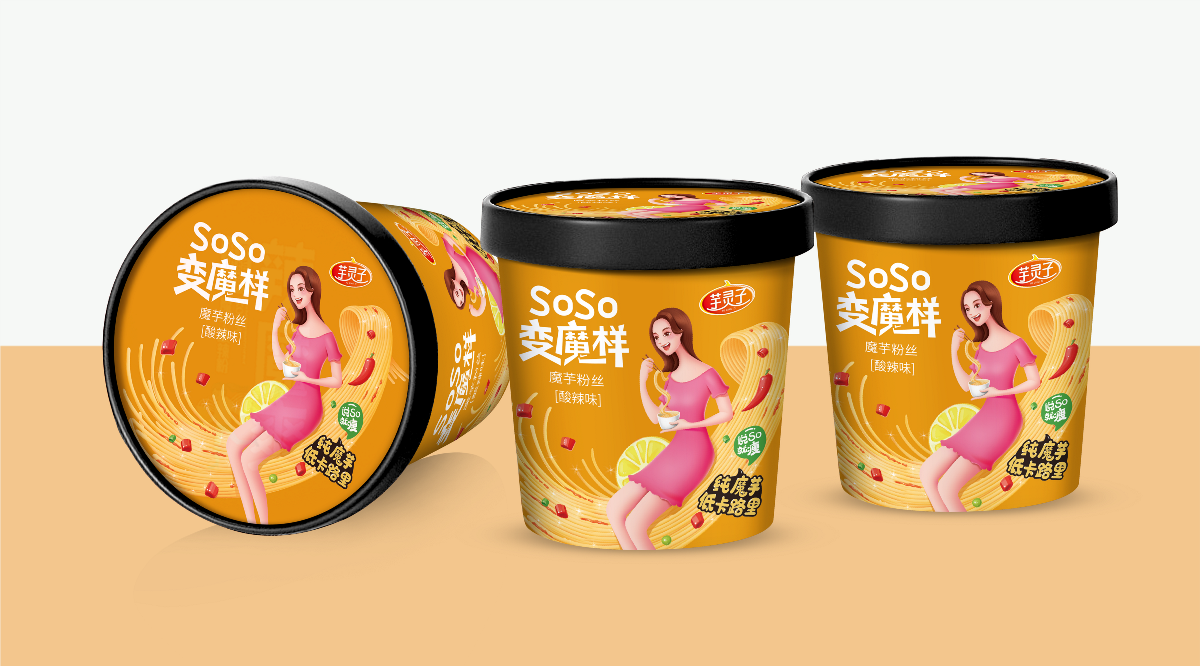 沃愛廣告|魔芋粉包裝設(shè)計粉絲