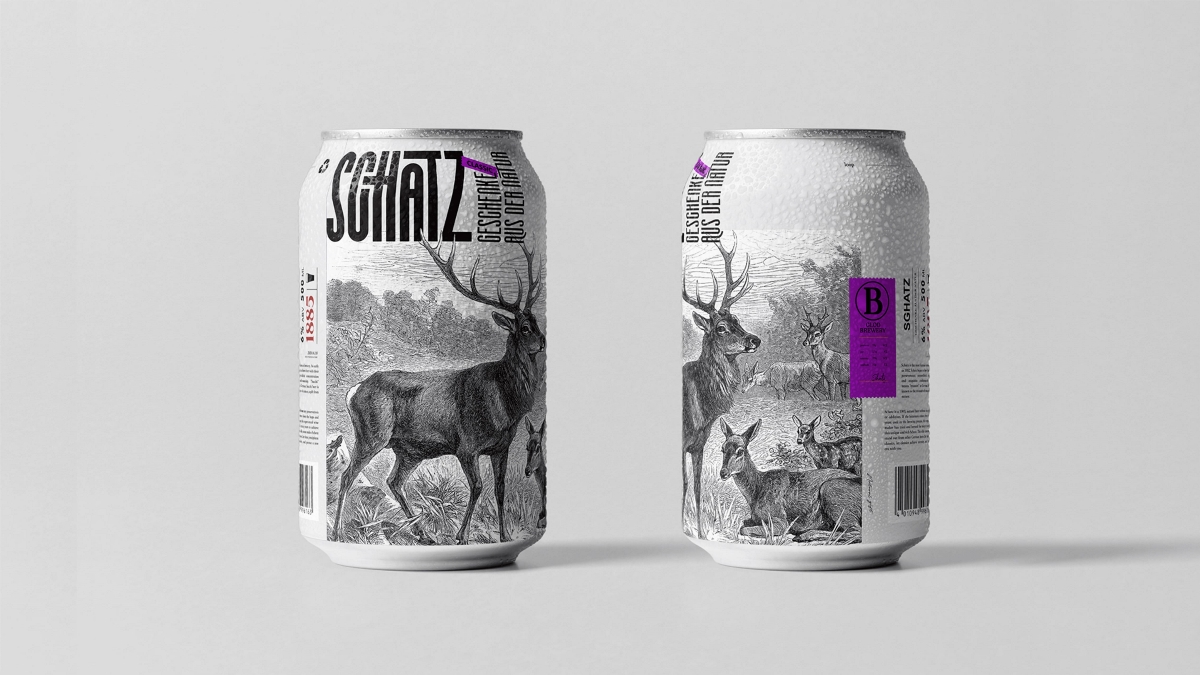 Schatz啤酒包装设计酒类包装插画