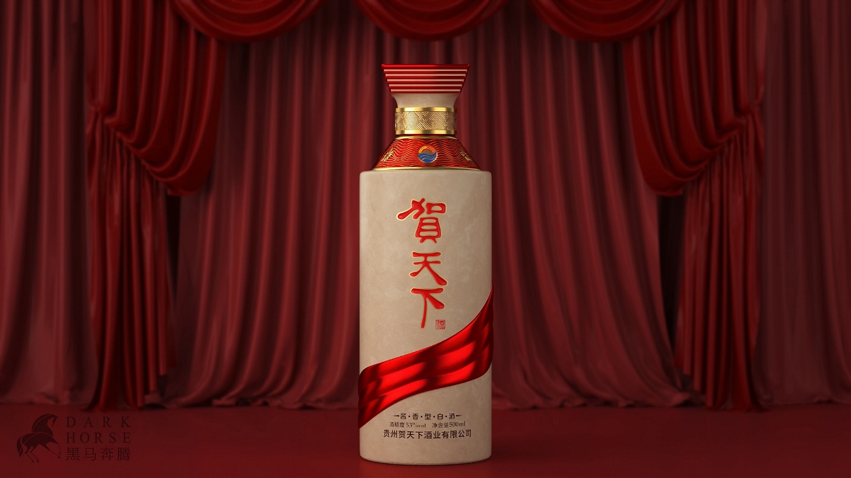 紅色文化醬酒包裝設計-黑馬奔騰設計
