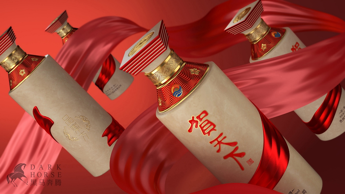 紅色文化醬酒包裝設計-黑馬奔騰設計