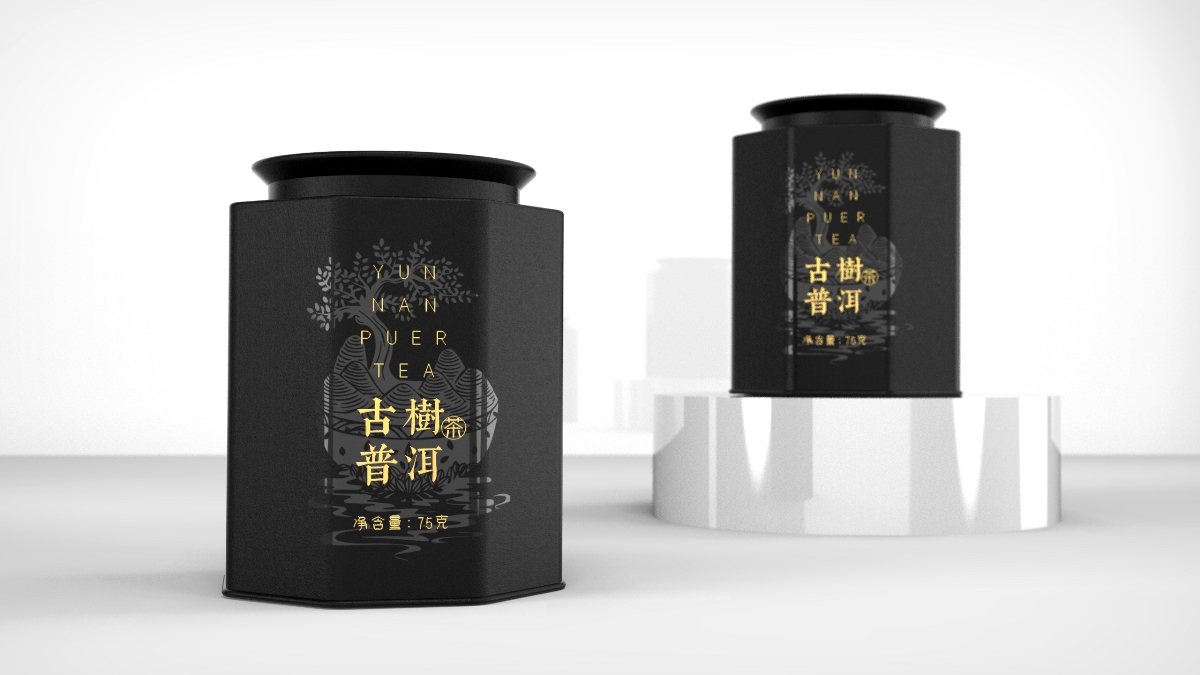云南普洱茶铁罐包装设计 × CB创博