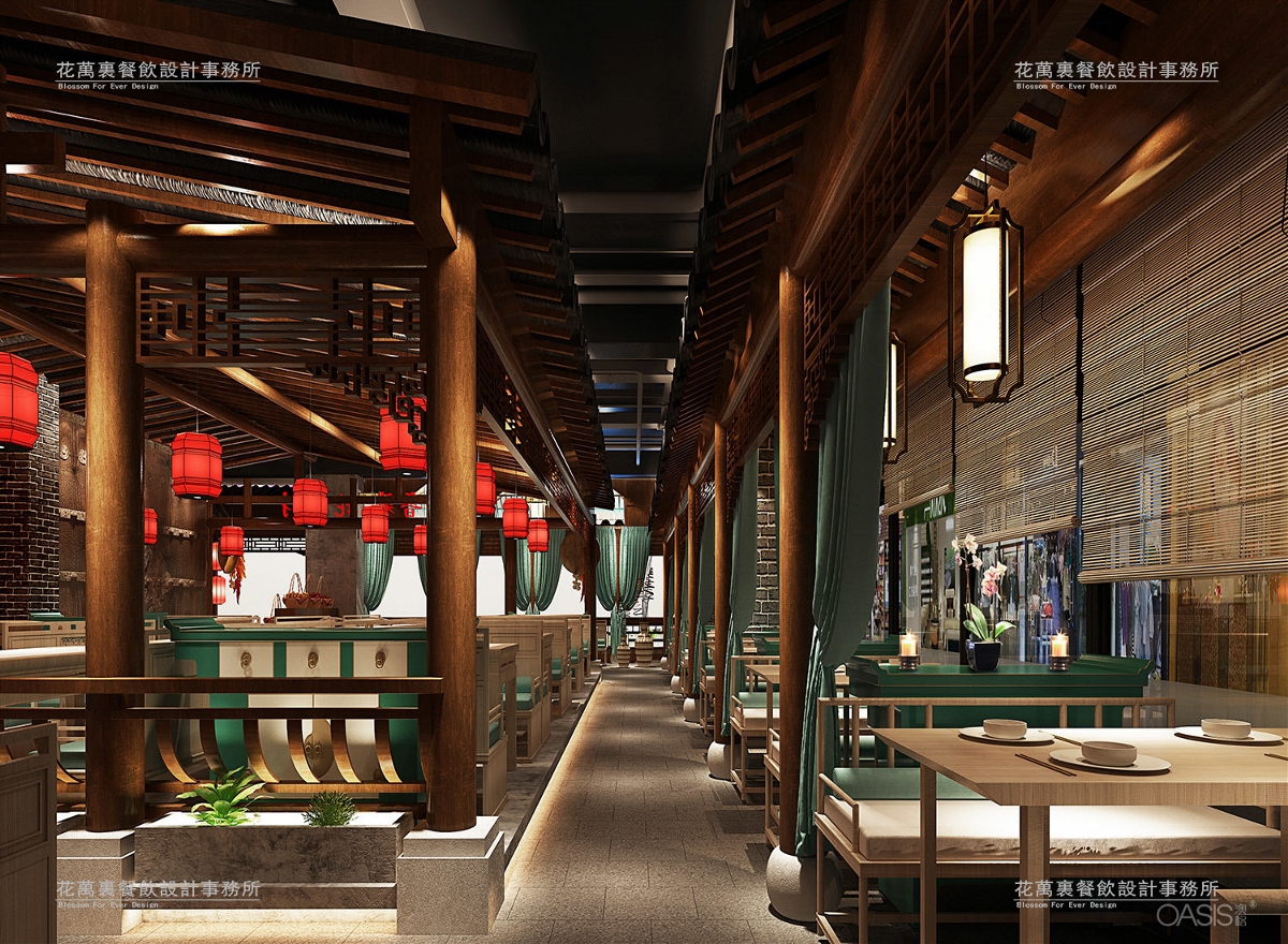 山东·齐鲁印象主题餐饮空间案例-花万里