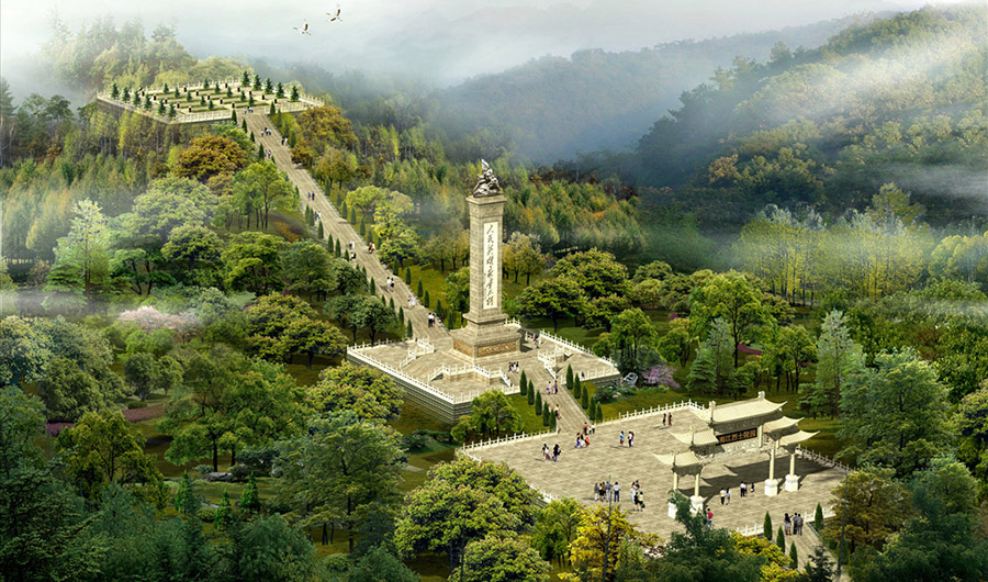 烈士陵园纪念碑设计案例效果图