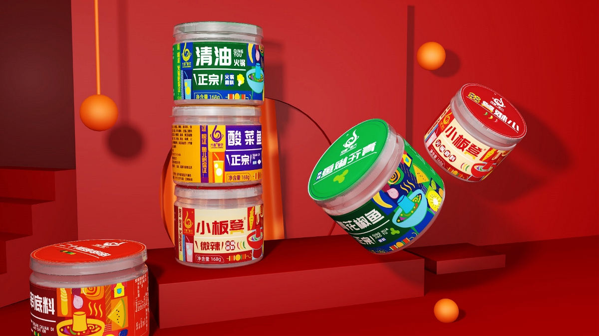 象鳥品牌×六香餐飲火鍋底料×包裝設計