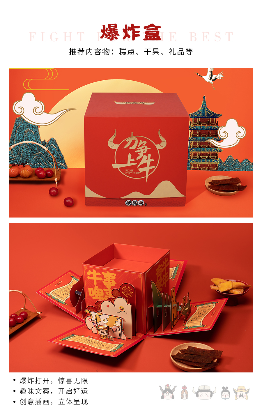 【方森园】新年礼盒包装设计——《力争上牛》