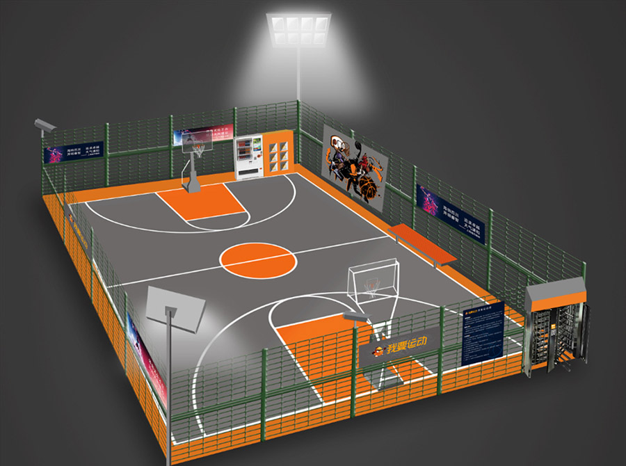 室内外篮球场设计案例效果图