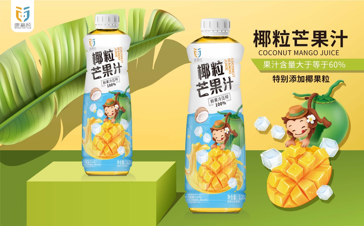 六鹿品牌设计----椰粒芒果汁