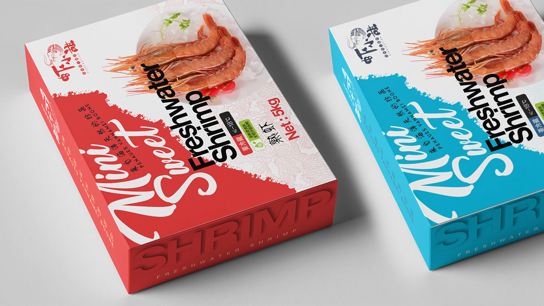 虾小甜海产品系列包装设计 | 摩尼视觉原创