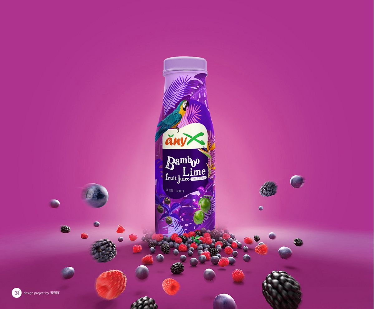 五克氮²×anyX︱ 果汁饮料包装设计