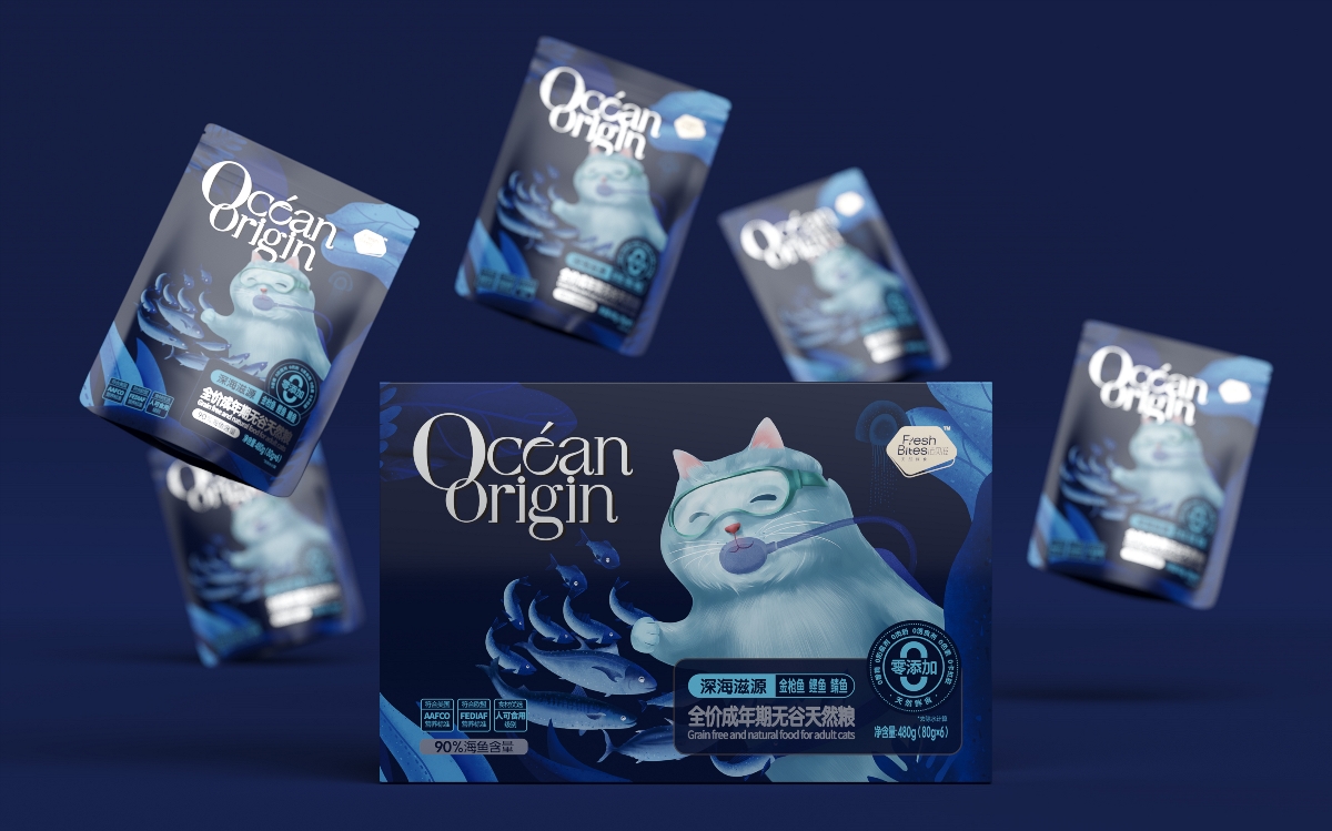 Océan Origin-猫粮包装设计
