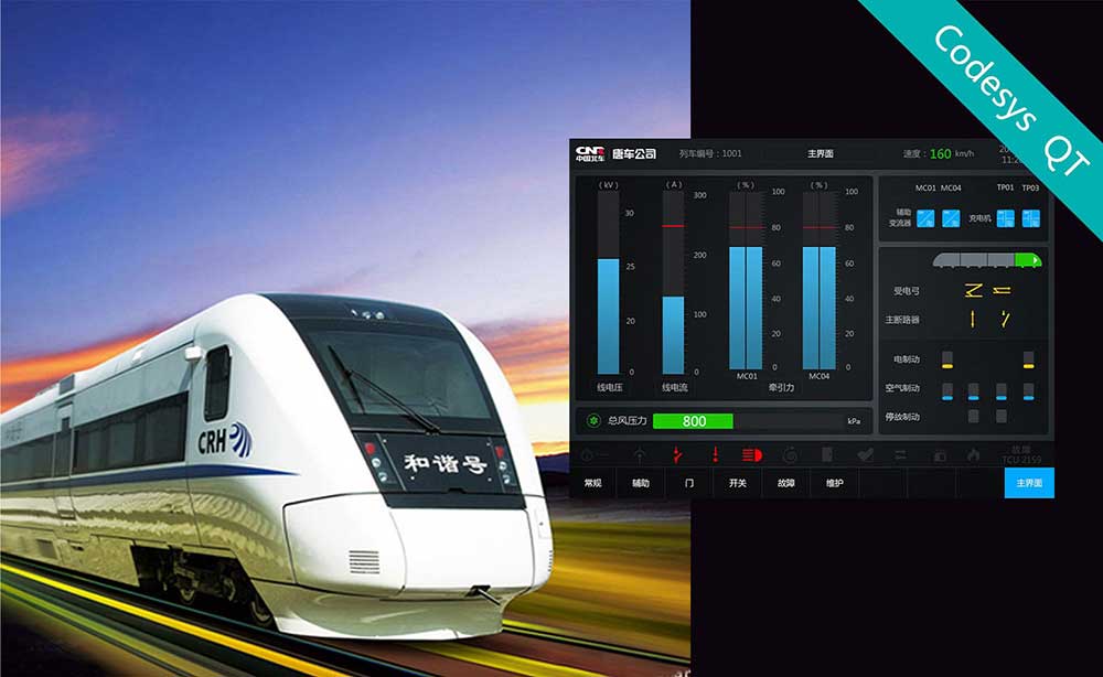 中车HMI列车监控系统界面设计及QT Codesys Fltk开发