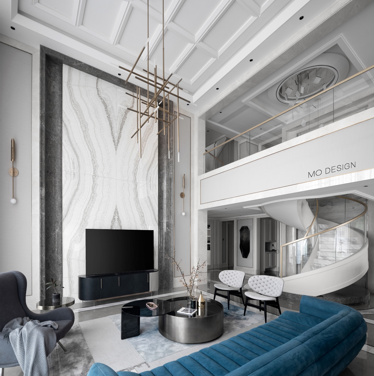 杭州私宅设计丨蓝爵艺术空间完美演绎