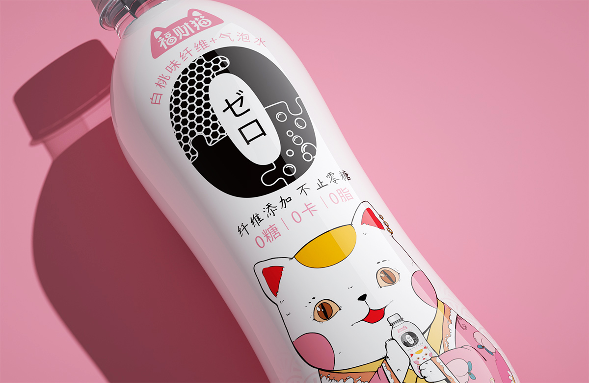 福財貓 纖維+氣泡水