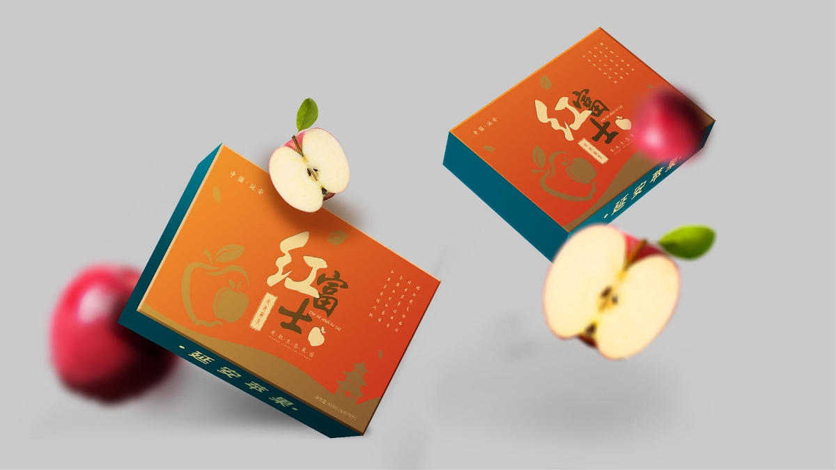 红富士苹果礼盒包装-two