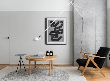 NEEN DESIGN | 被蓝色窗帘隔开的65m²紧凑公寓