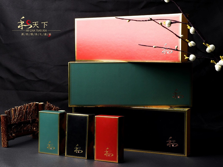 大红袍岩茶肉桂烟条盒茶叶烟盒烟条装包装盒