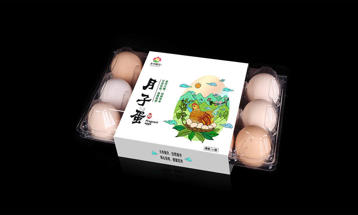 鸡蛋包装设计，鸡蛋礼盒包装设计，插画包装设计，高档鸡蛋包装设计