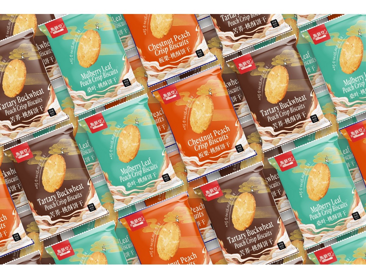 Peach Crisp Biscuits-桃酥饼干包装设计