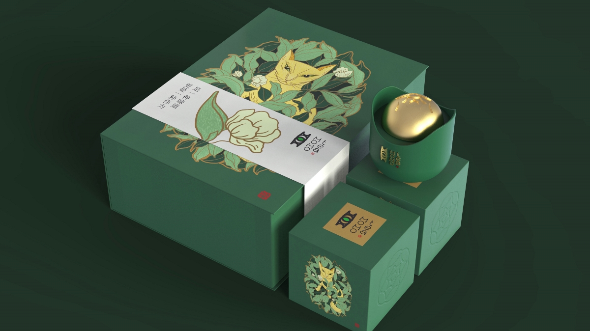 momo tea 茶叶标志及包装设计 | 手绘 高端 插画
