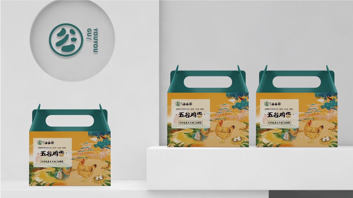 丨包装设计丨康欣由由谷五谷鸡蛋包装设计