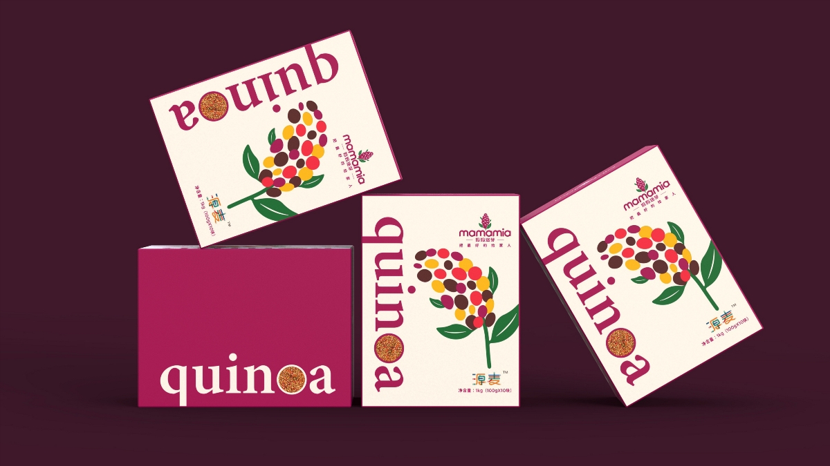 妈妈迷芽藜麦quinoa标志包装设计