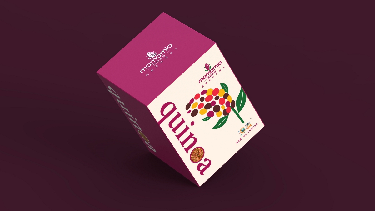 妈妈迷芽藜麦quinoa标志包装设计