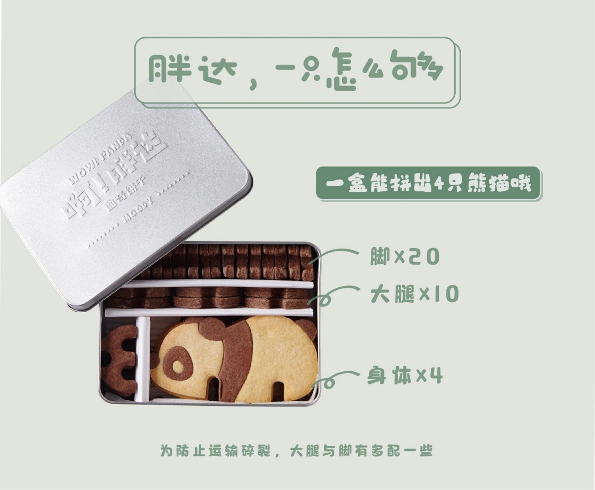 原创｜胖胖的Panda叫胖达 熊猫动物饼干包装-CND设计网,中国设计网络首选品牌