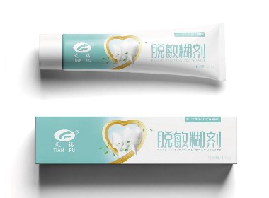 天福脫敏糊劑牙膏包裝設計