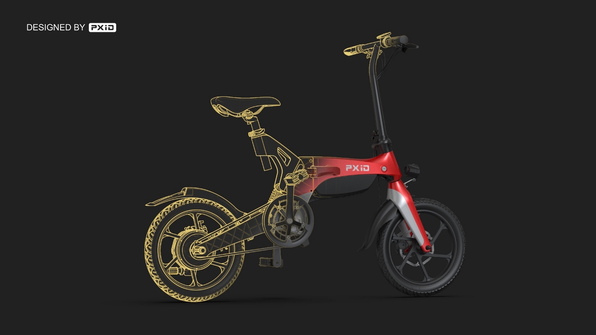 P2折叠电动自行车设计-PXID工业设计