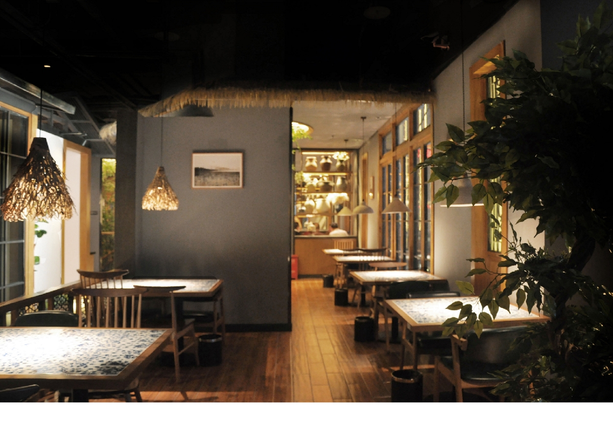 西宁绿茶餐厅设计︱江南风光，尽揽眼下