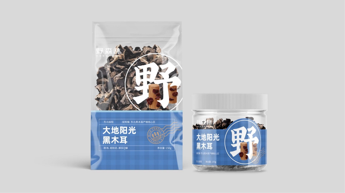 野森林木耳干貨食品包裝袋設(shè)計(jì)_四喜包裝設(shè)計(jì)