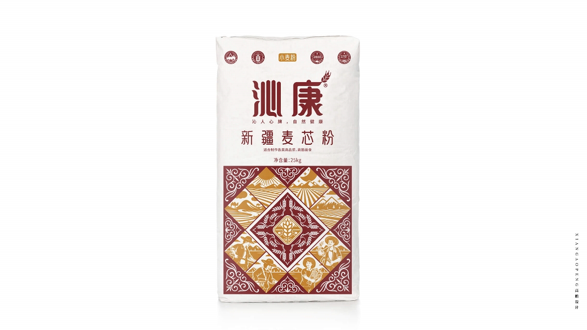 高鵬設(shè)計——新疆沁康面粉食品包裝設(shè)計