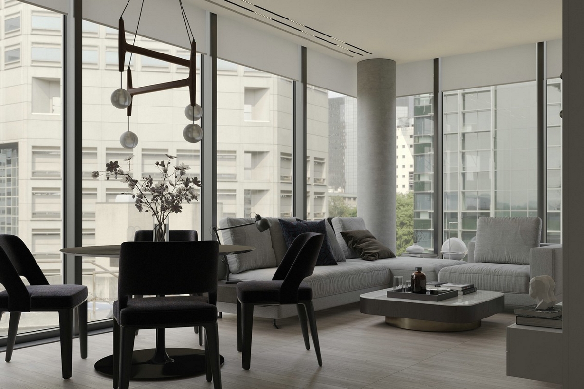 98㎡高级灰色系公寓设计 超舒适！