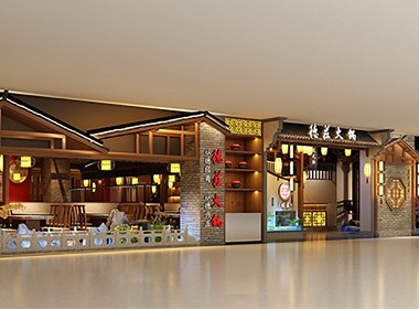 淄博做商场餐饮店餐厅设计装修的工装公司