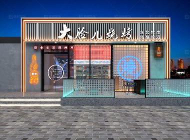 郑州网红烧烤店设计，赛博朋克+国潮风的餐饮店设计会是什么样？