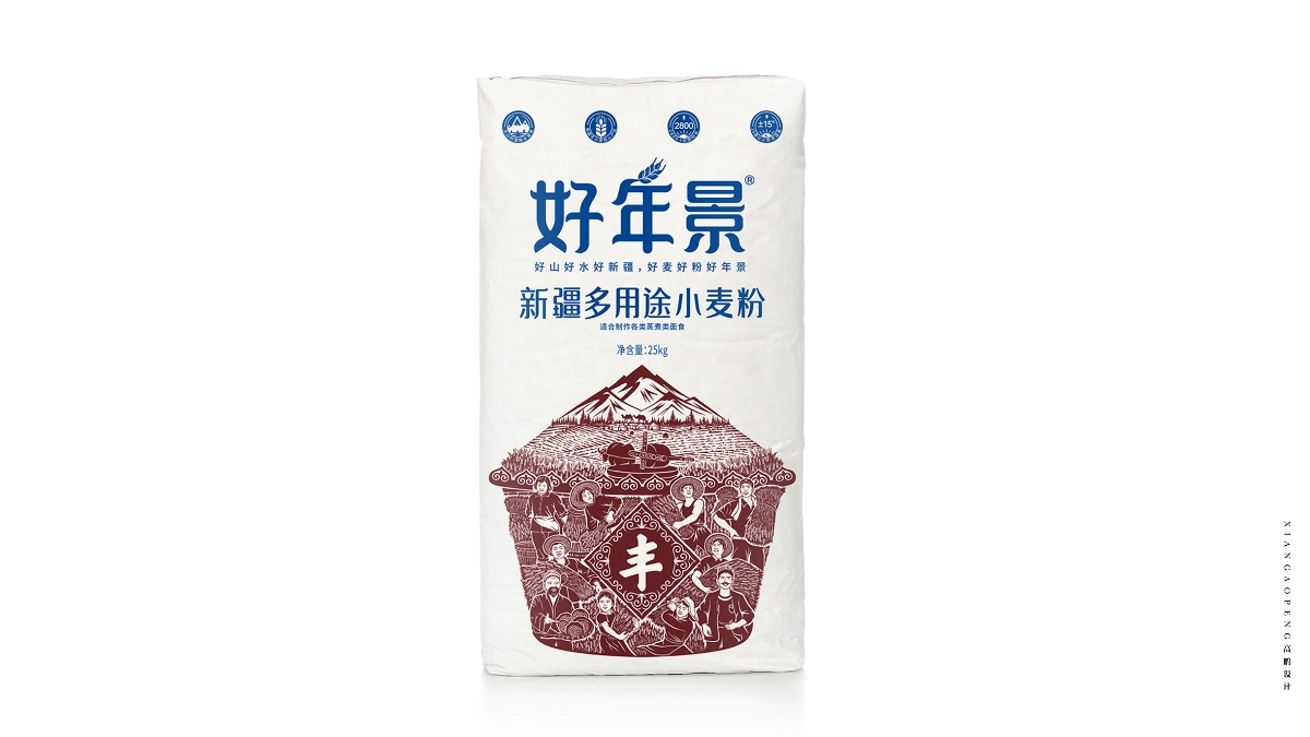 高鵬設計——新疆好年景面粉食品包裝設計