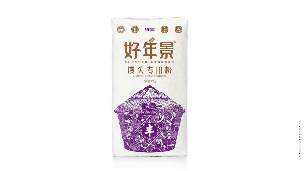 高鵬設計——新疆好年景面粉食品包裝設計